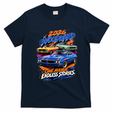 2026 Michigan Car Cruise Woodward M1 Endless Stories T-Shirt - Navy Blue