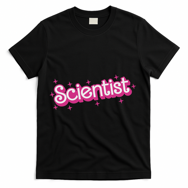 Women Retro Scientist Science Teacher Back To School T-Shirt - Black
