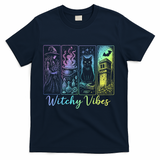 Witchy Vibes Halloween Spooky Season T-Shirt - Navy