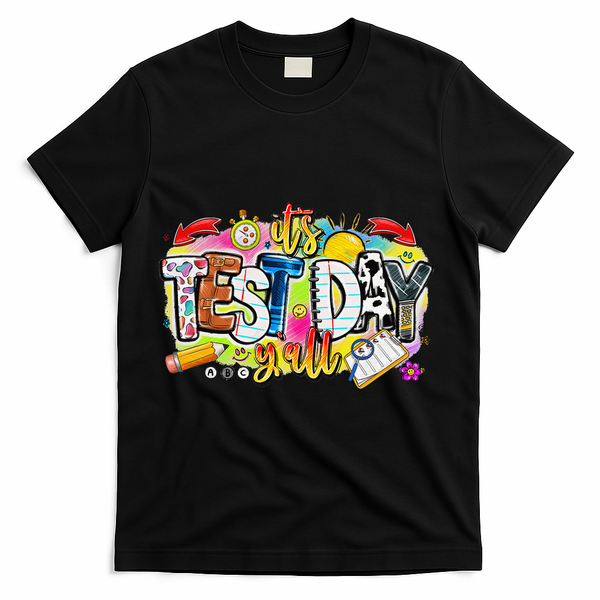 You Got This Test Motivational Testing Day Colorful School T-Shirt - Black