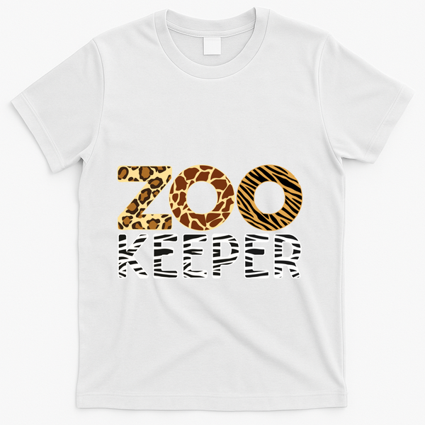 Zookeeper African Animals Zebra Wild Print Savanna Costume Gift T-Shirt - White