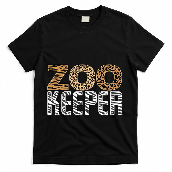 Zookeeper Costume Halloween Wildlife Zoo Keeper Gift T-Shirt - Black