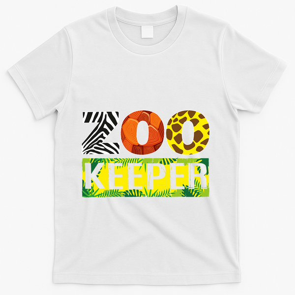 Zoo Keeper Costume Adult Halloween Party Safari Zookeeper T-Shirt - White