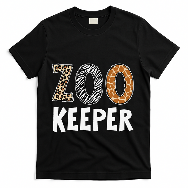 Zookeeper Zoo Keeper Costume Adult Animals Wildlife Safari Gift T-Shirt - Black